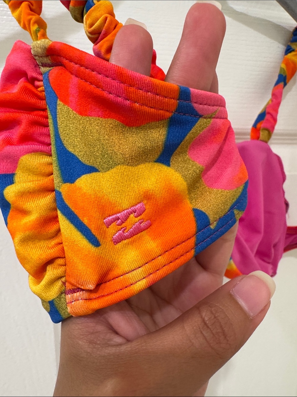 Billabong Floral Bikini Top - Pink & Orange - Picture 4 of 4